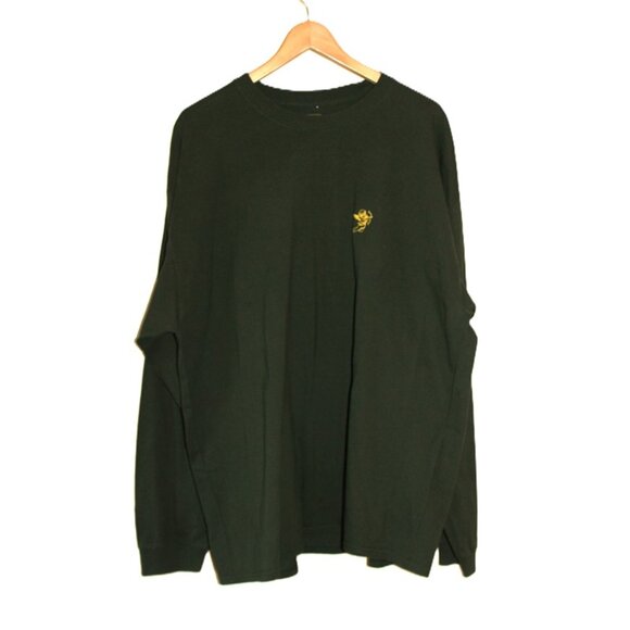 URBAN OUTFITTERS Men's Oversized Long Sleeve T-Shirt in Forest Green (XL) - Picture 1 of 6